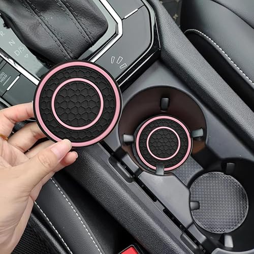 Miniatura 3 de Portavasos universal para automóvil, impermeable, antideslizante, a prueba de tambores, accesorios para el interior del automóvil, 2 unidades, negro