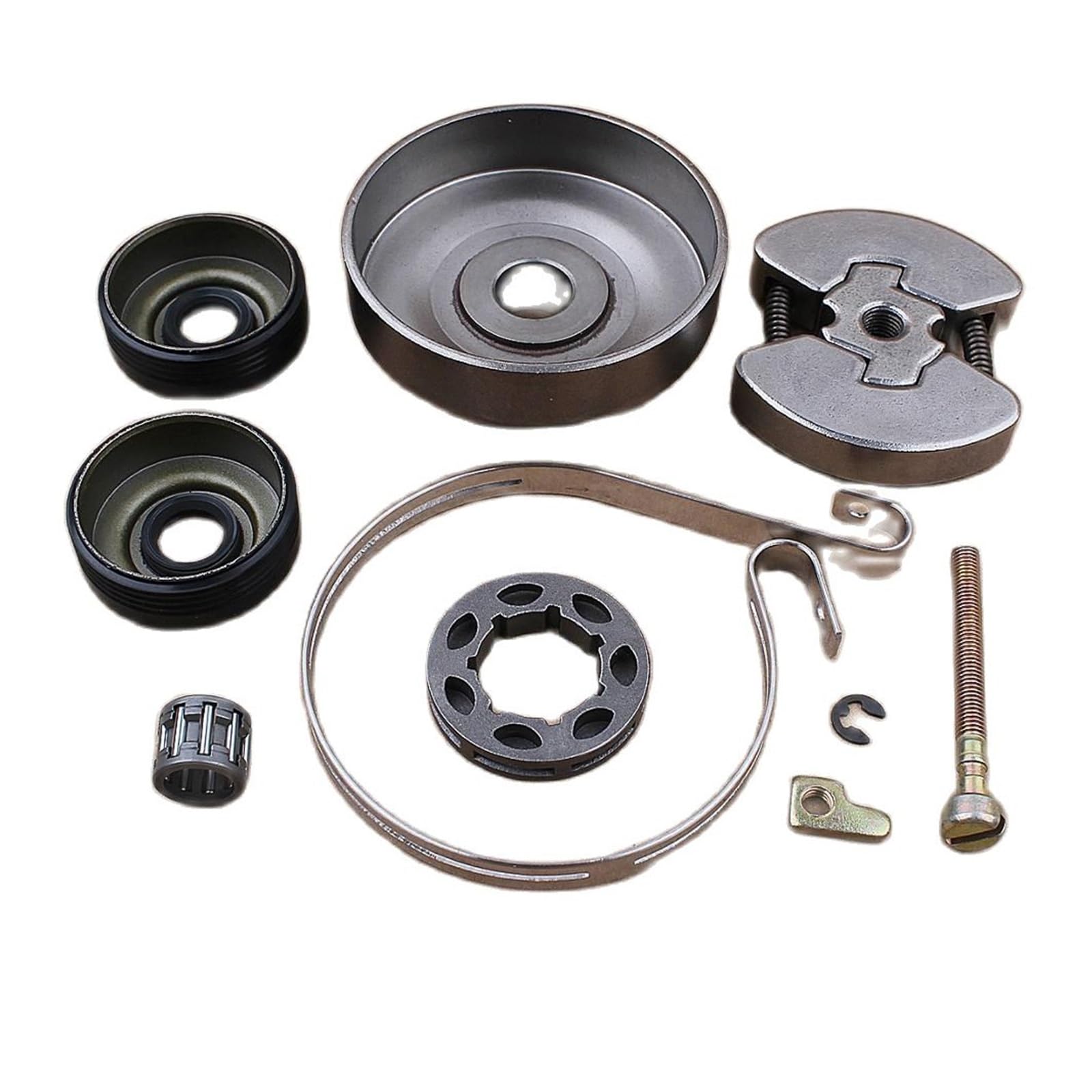 Tambor de embrague 3/8 7T, Kit de llanta de piñón for Partner 420 390 350 351 352 370 371, cadena de sello de aceite, banda de freno, piezas de motosierra
