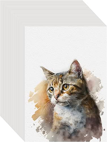 100PCS 5x7 Watercolor Paper Bulk, 140lb/300g Cold Press Thick Water