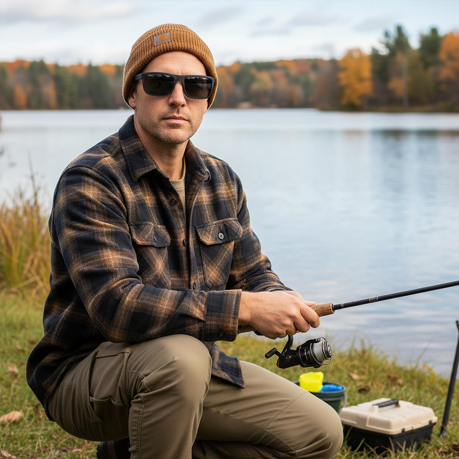 MASDUN Polarized Sunglasses for Men and Women Square Sun glasses UV Protection For Driving Fishing Golf (3 Pack) - Image 4