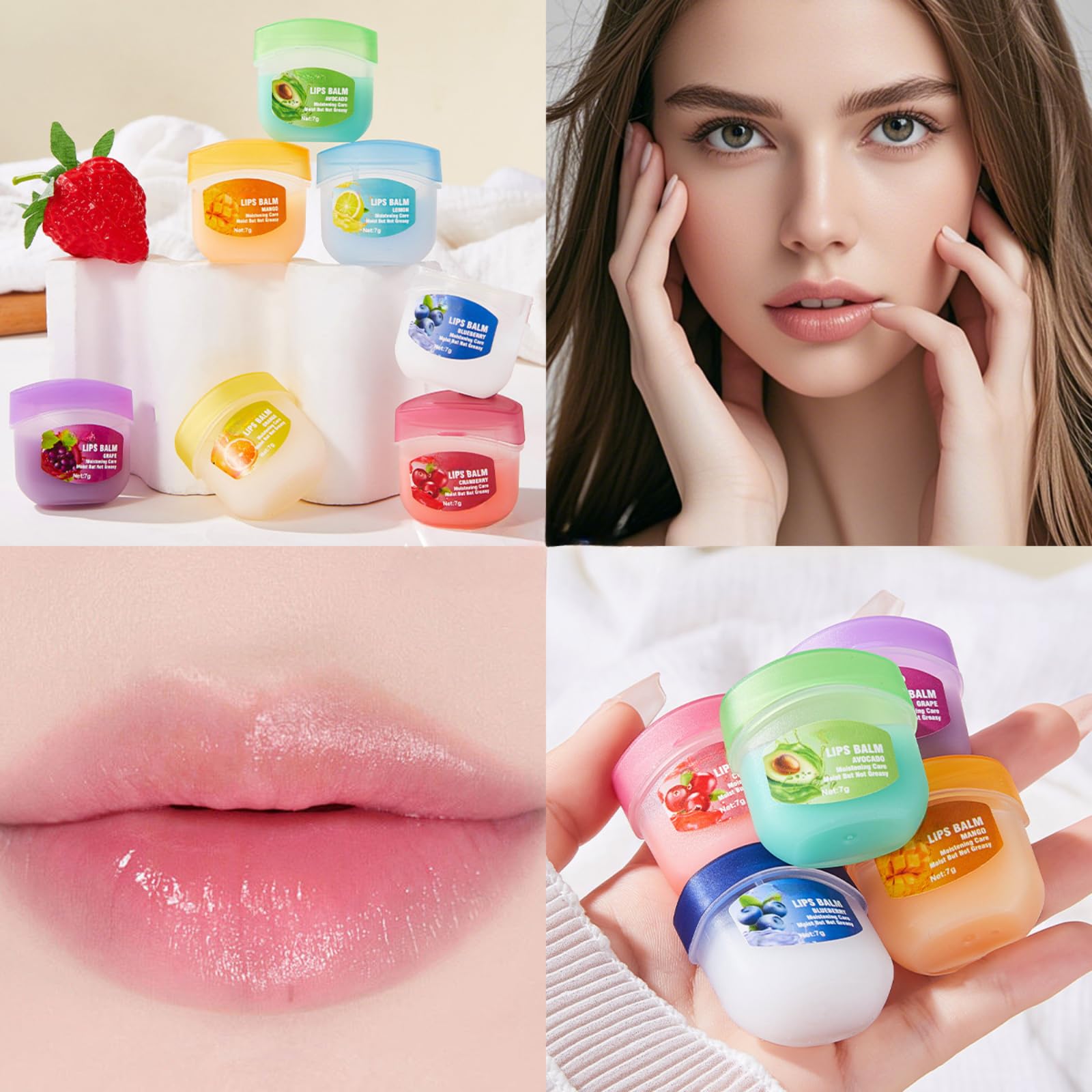 16PCS Lip Balm Set, Mini Lip Balm Multipack with 8 Fruity Flavours Moisturizing, Hydrating Lip Balms for Daily Lip Care, Lip Repair for Cracked Dry Lips - Image 2