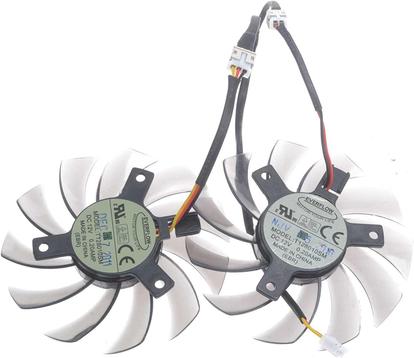 T128010SM 12V 0.2A 75mm 3 Pin Replacement Cooling Fan for N470SO N580UD N580SO GTX460 GTX470 GTX580 HD5870 Graphics Card Fan