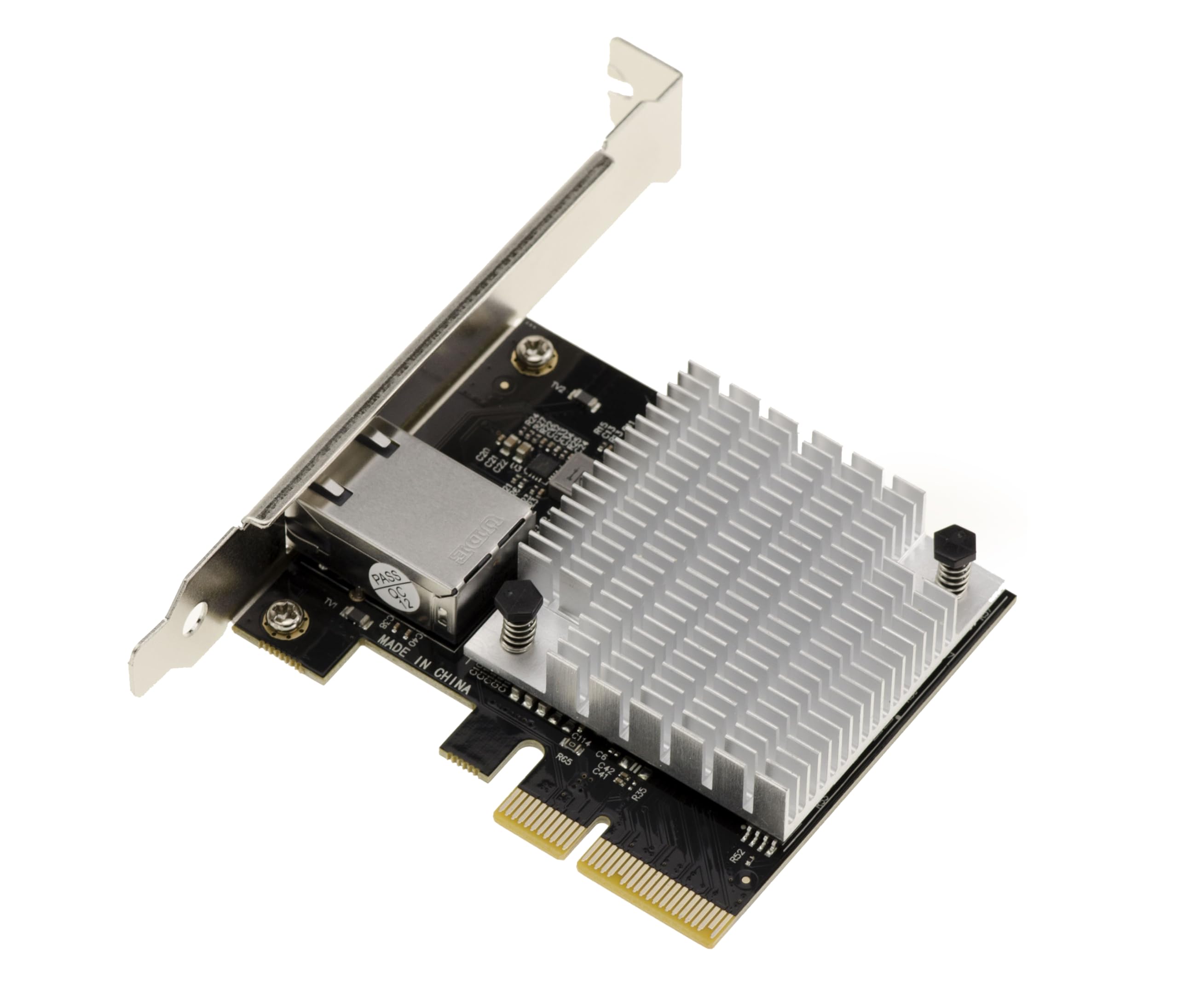 KALEA-INFORMATIQUE Tarjeta controladora de Red PCIe 10 Gigabit ethernet 1 Puerto RJ45 10G con chipset AQUANTIA AQC107S-T1. Perfil bajo y Alto | Tarjeta de red PCIe 10G RJ45 con chipset Aquantia AQC107S-T1, formato bajo/alto perfil.