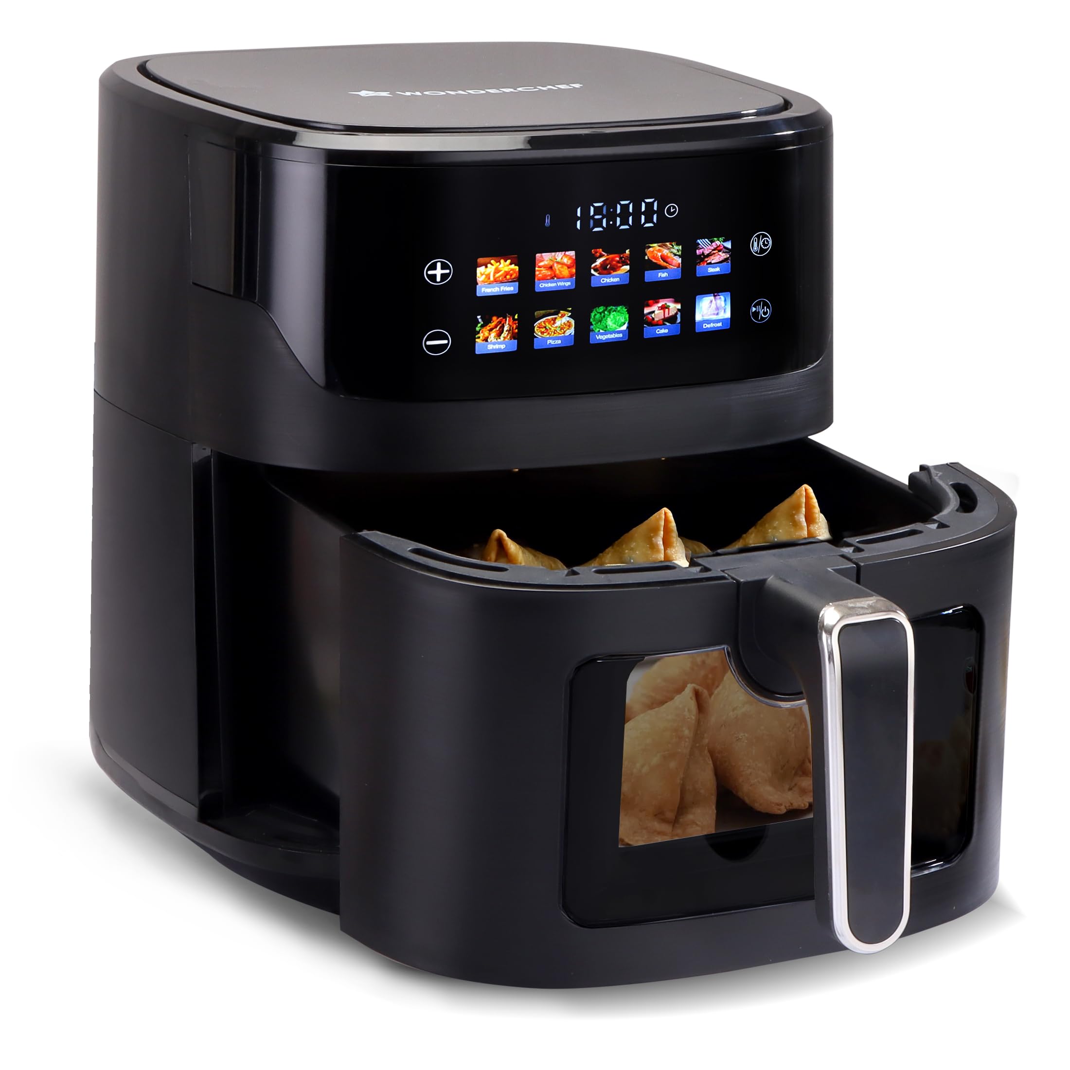 Wonderchef Evita Digital Air Fryer, 1600W, 6.5 L, Rapid Hot Air Technology, 10 Pre-set Menus, Non-stick Basket, In-built Memory, Customised Time & Temperature Control, Fry, Bake, Grill, 2-Yr Warranty-image-42