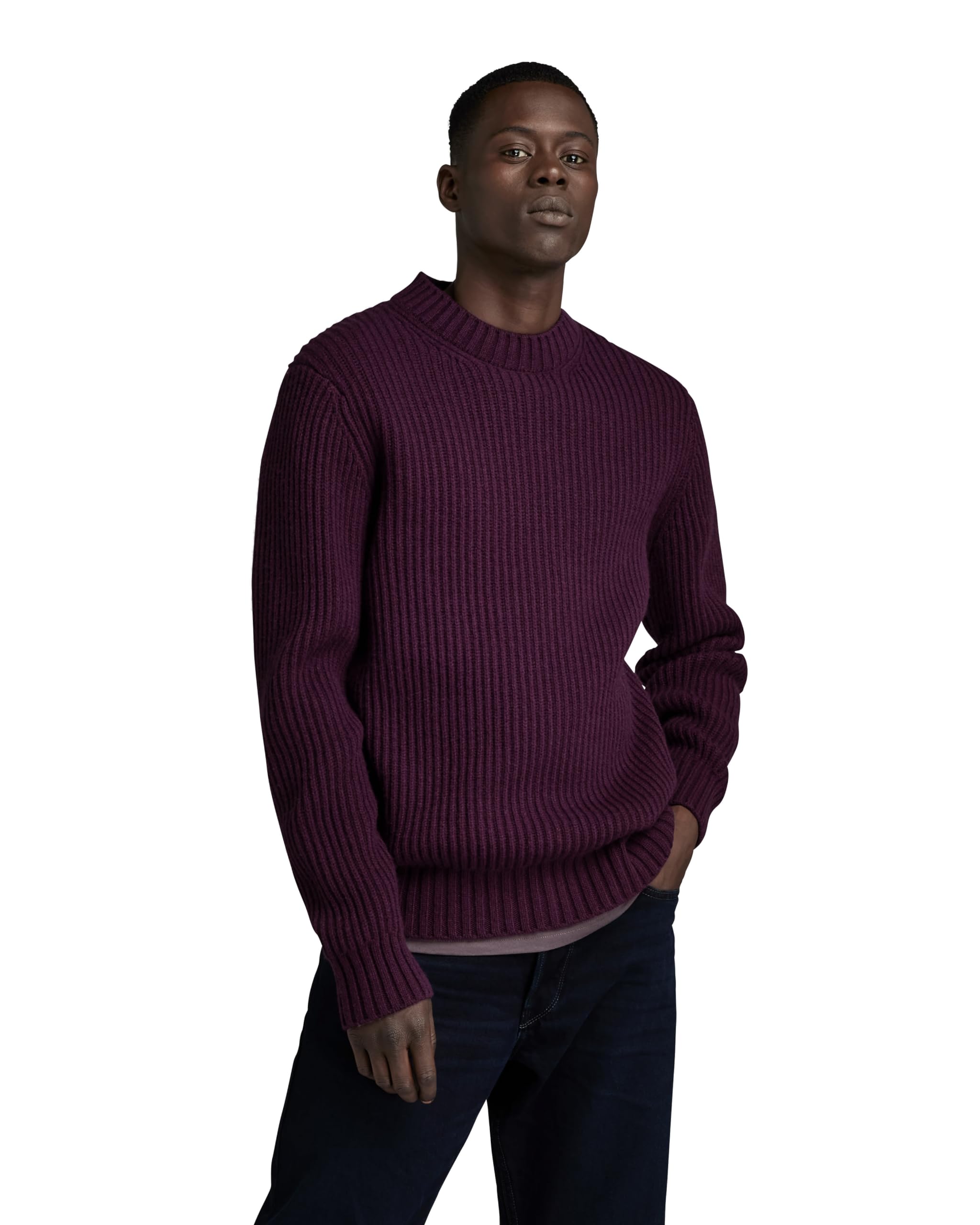 G-Star Men's Essential Knitted Sweater, Purple (lt maze D23731-D447-8880), M