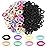 200Pcs Multicolor Baby Hair Ties, 2cm Seamless Cotton Toddler Hair Elastics and Accessories for Kids Girls