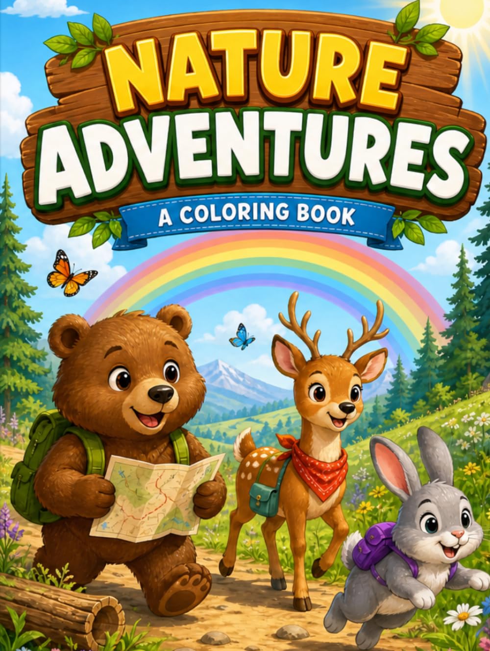 Nature Adventures: Coloring Book for Kids: Explore the Beauty of Nature and Landscapes