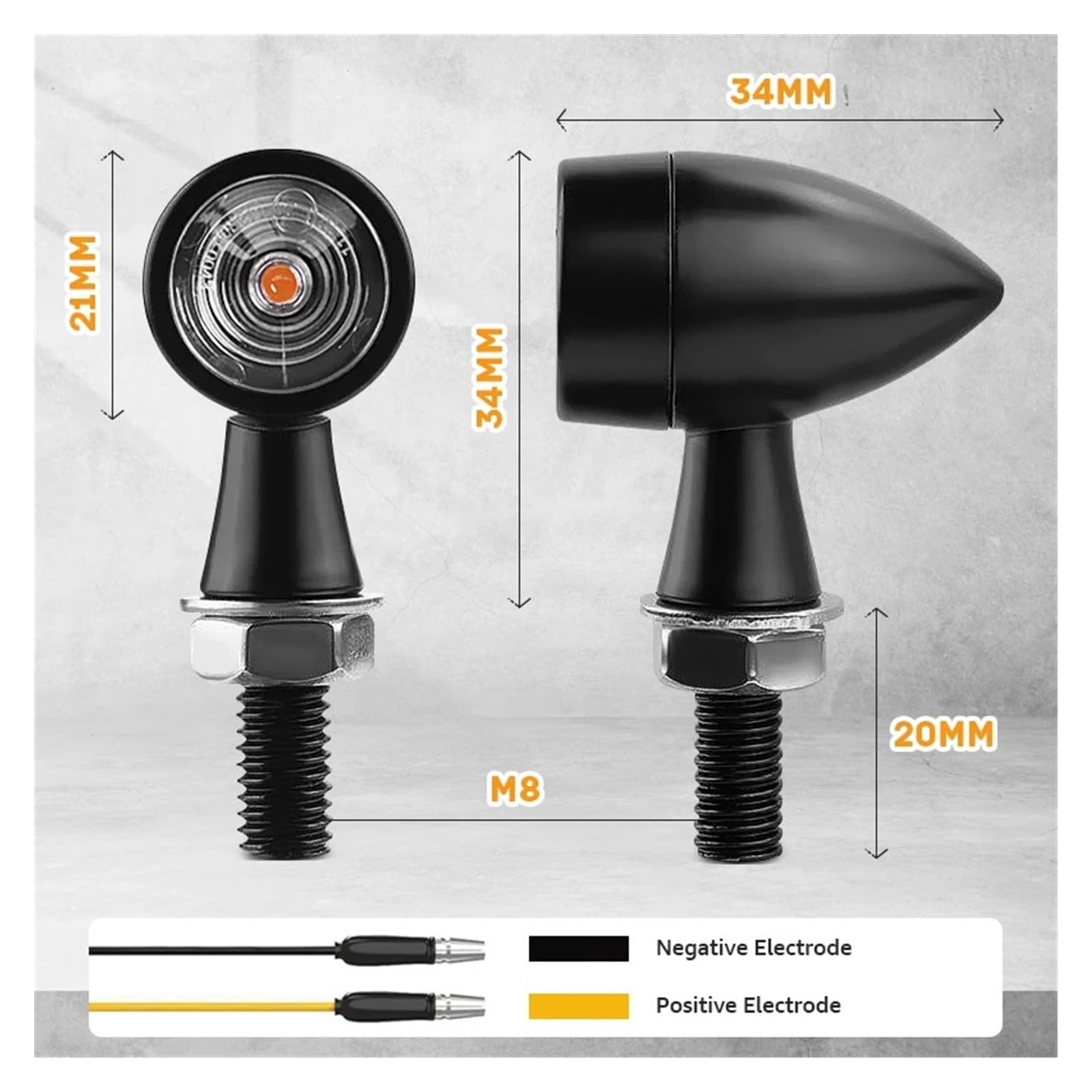 Indicadores de Moto LED señal Giro Motocicleta para Giro luz señal