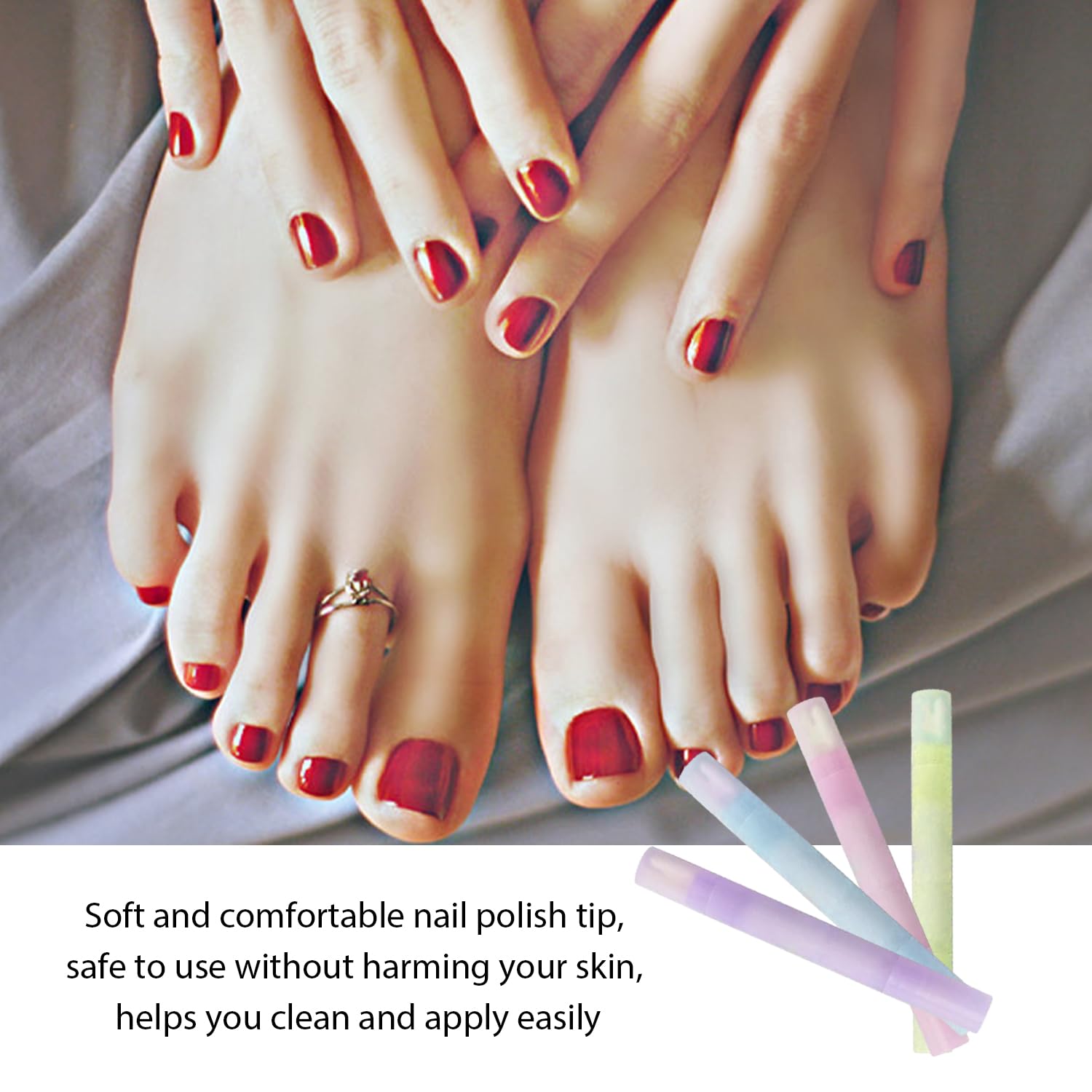 Confezione da 4 penne di correzione per unghie, 12 punte di ricambio, penna di correzione per nail art