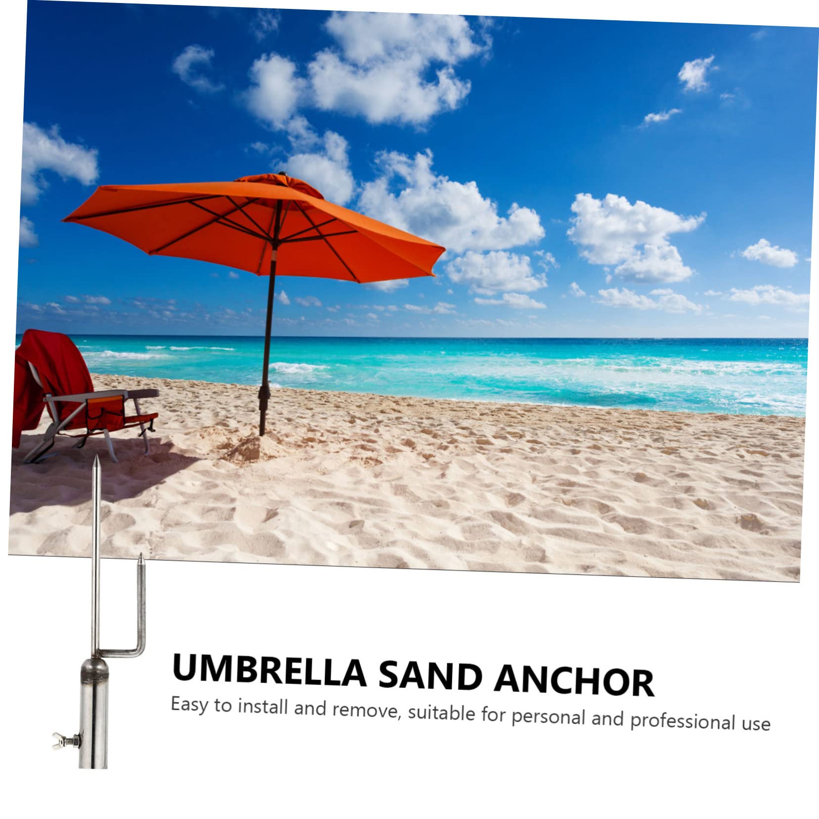Robuster Sonnenschirmständer aus Edelstahl mit Tragbarem Sonnenschirmeinsatz Basis Schirmständer Sand für Sommerfest und Professionellen Außeneinsatz
