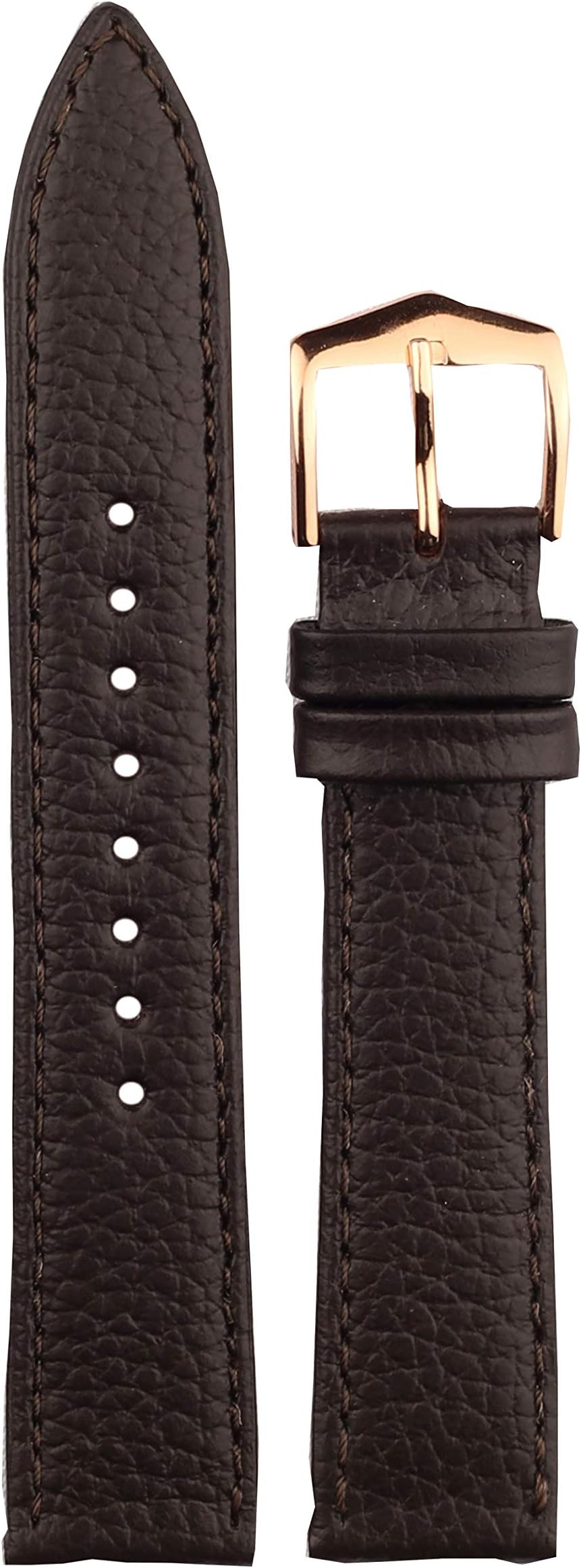 EXOR 18MM LEATHER WATCH STRAPS VELVET C BROWN Colour With FLAT finish of Genuine watch Leather strap