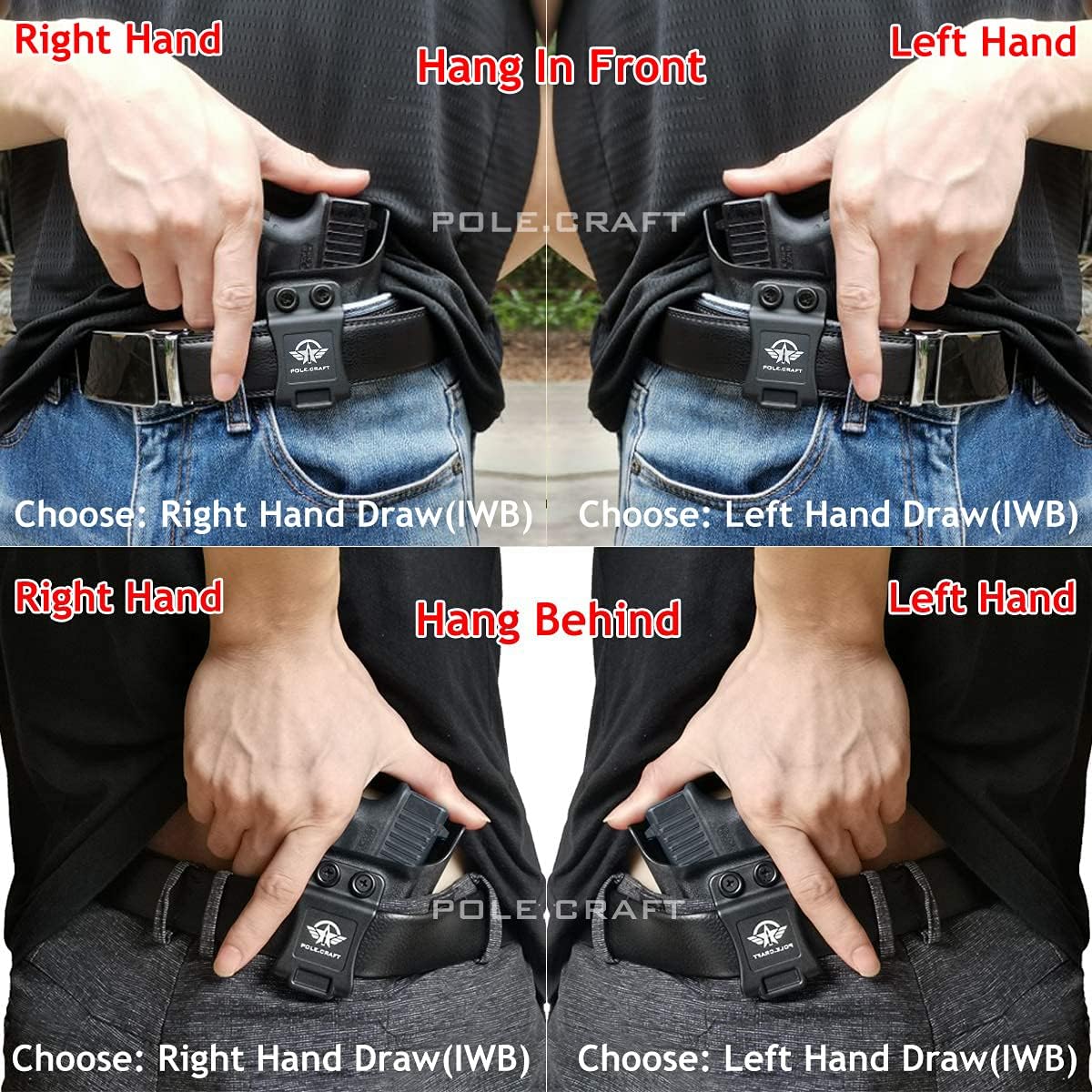 IWB Kydex Holster Custom Fits: Springfield XD MOD .2 3" Sub-Compact 9MM / .40 S&W Pistol - Inside Waistband - Adj. Cant Retention - Cover Mag-Button - No Wear - No Jitter