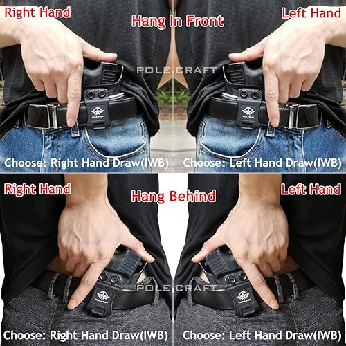 Miniatura 6 de Funda para pistola IWB KYDEX para Glock 19 17 26 43 43X - Taurus G2C G3C - Sig P365 P320 - S&W M&P Shield 0.354in 380 EZ Bodyguard 380 SD9 VE SD40