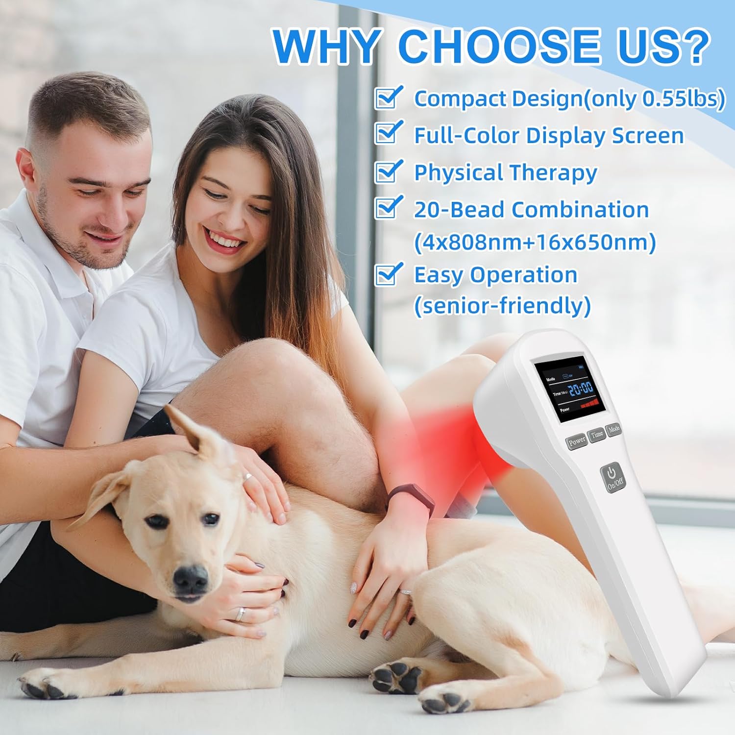 Red Light Therapy Device, 4×808nm 16×650nm, Near Infrared Light Therapy Wand for Pain Relief, Shoulder Muscle Relaxation, Cold Red Light Therapy Machine for Body Knee Waist Joint Pain at Home - Image 6