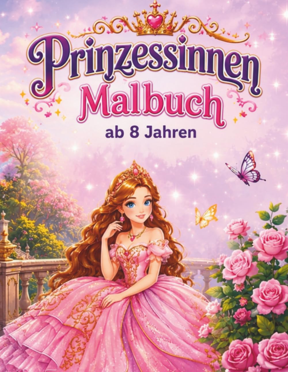 Prinzessinnen Malbuch ab 8 Jahren: Über 60 wunderschöne Prinzessinnen zum Ausmalen - Magische Schlösser, traumhafte Kleider, märchenhafte Tiere und ... - Einseitig bedruckt (Traumhafte Märchenwelt)