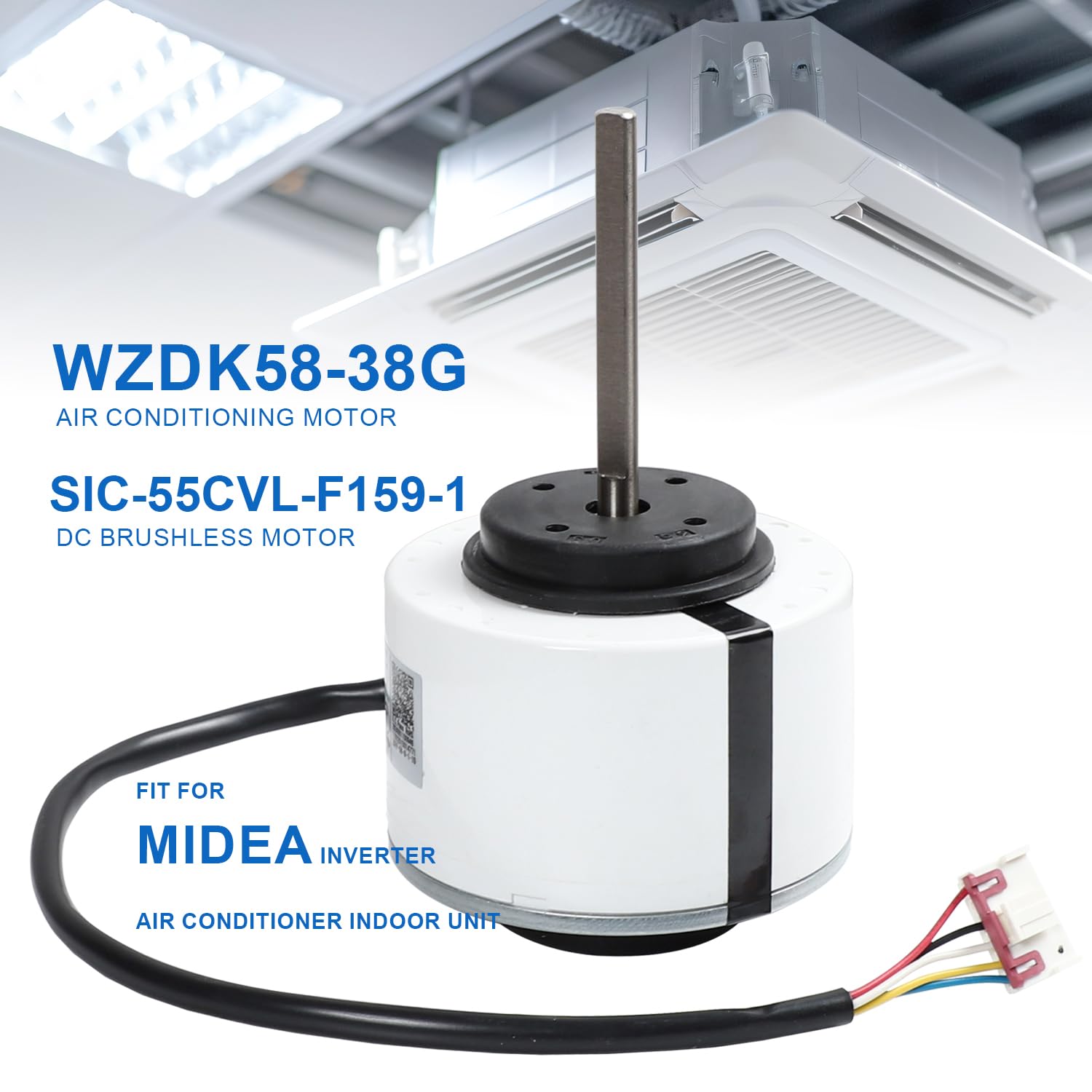 WZDK58-38G Klimaanlage Bürstenloser Gleichstrommotor SIC-55CVL-F159-1 310V 58W 8P 1350r/min CCW 5 Drähte Inverter Klimaanlage Motor für Klimaanlage