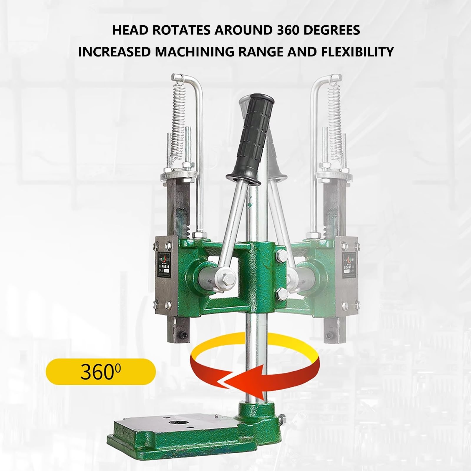 Hochleistungs-Manuell-Dornpresse, Presskupfer-Schneide- und Nähpressen, Leder-Stanzmaschine for DIY-Lederhandwerk-Lochstanzen(Square Head 320kg/700lb)