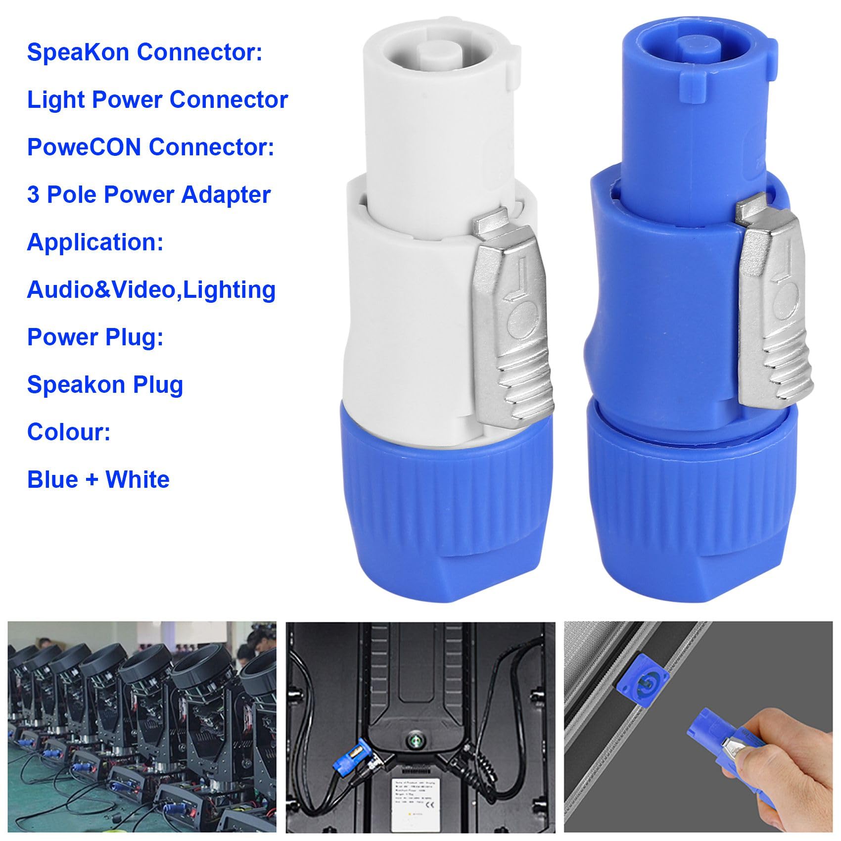 10 Connettori Speakon 3 Pin Powercon - 20A/250V, Per Audio E Illuminazione - Foto 13
