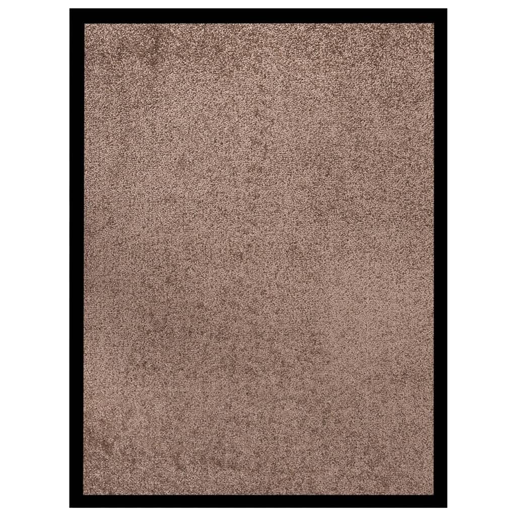 Paillasson 40x60 cm en velours marron antidérapant pour entrée