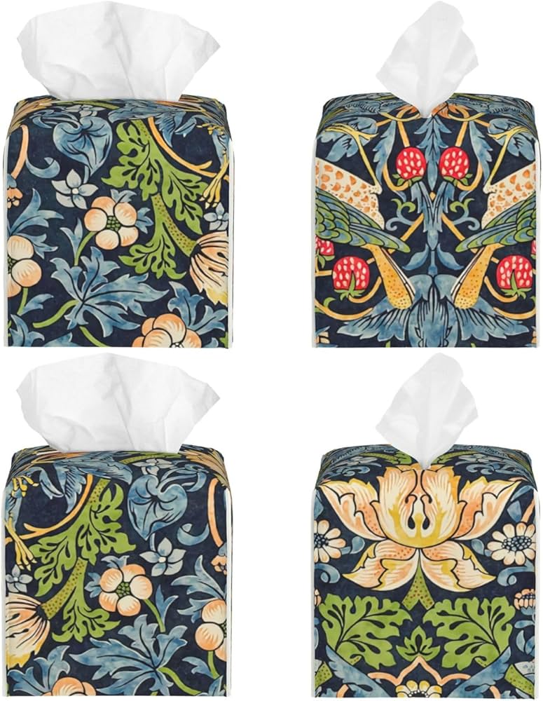 Amazon.com: William Morris Strawberry Thief Floral Square Tissue