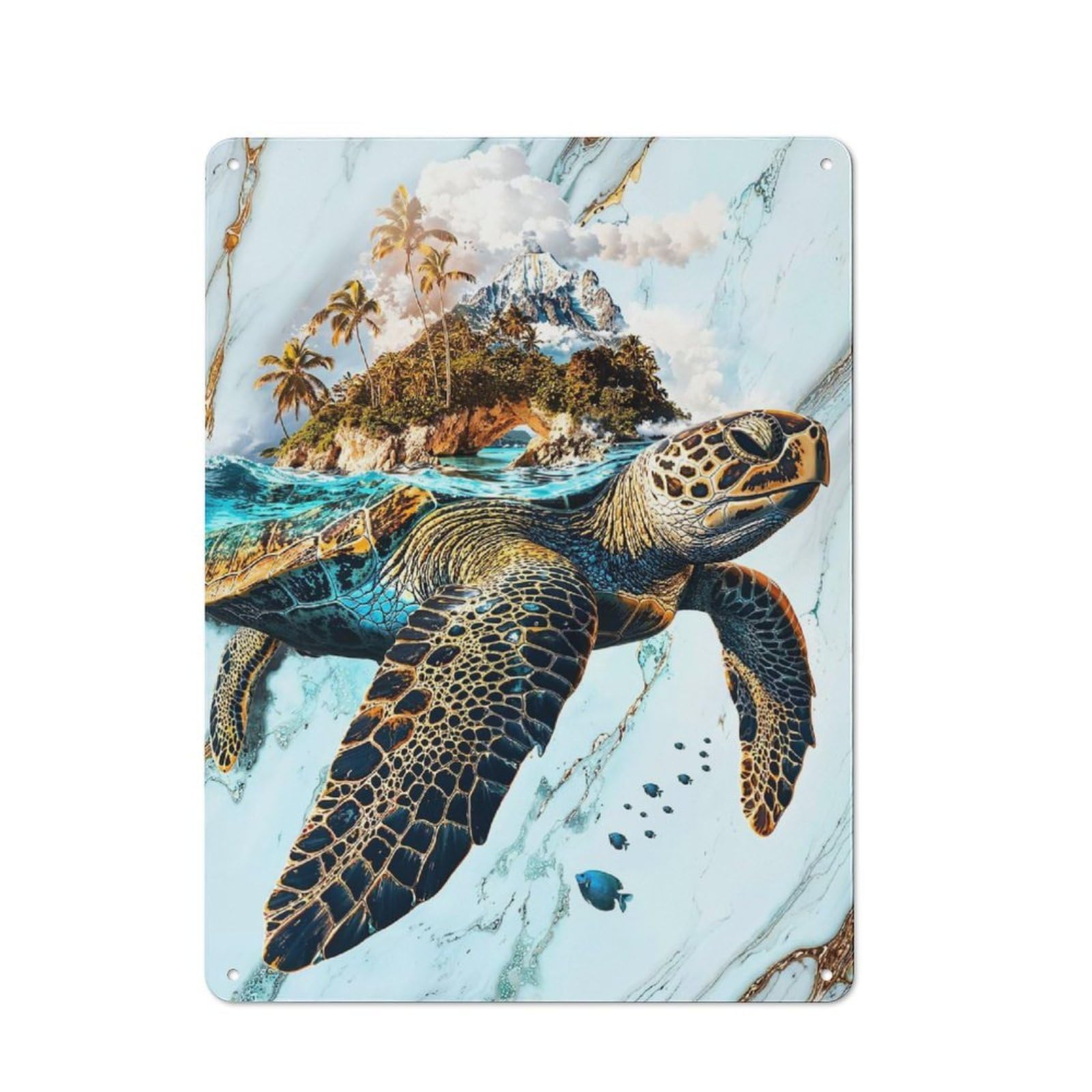 Junmoney Oceans Eternal Voyager Rustic Metal Sign 40X30cm For Lounge Or Reading Corner, For Reading Corner Decorators
