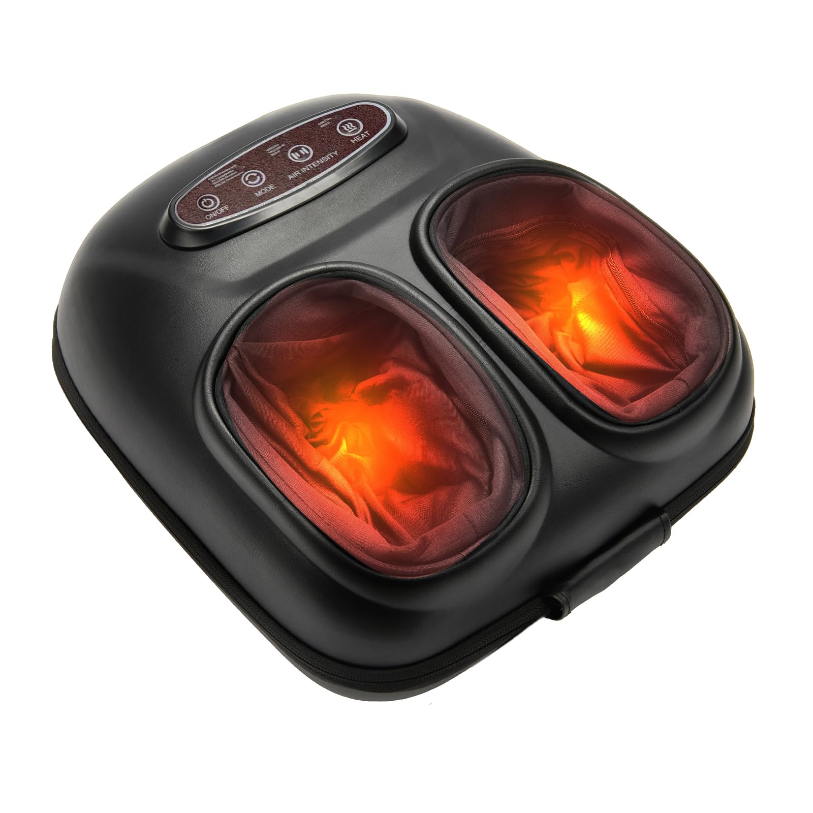 LINGTENG Foot Massager, Heated Foot Massager (Maroon Red)