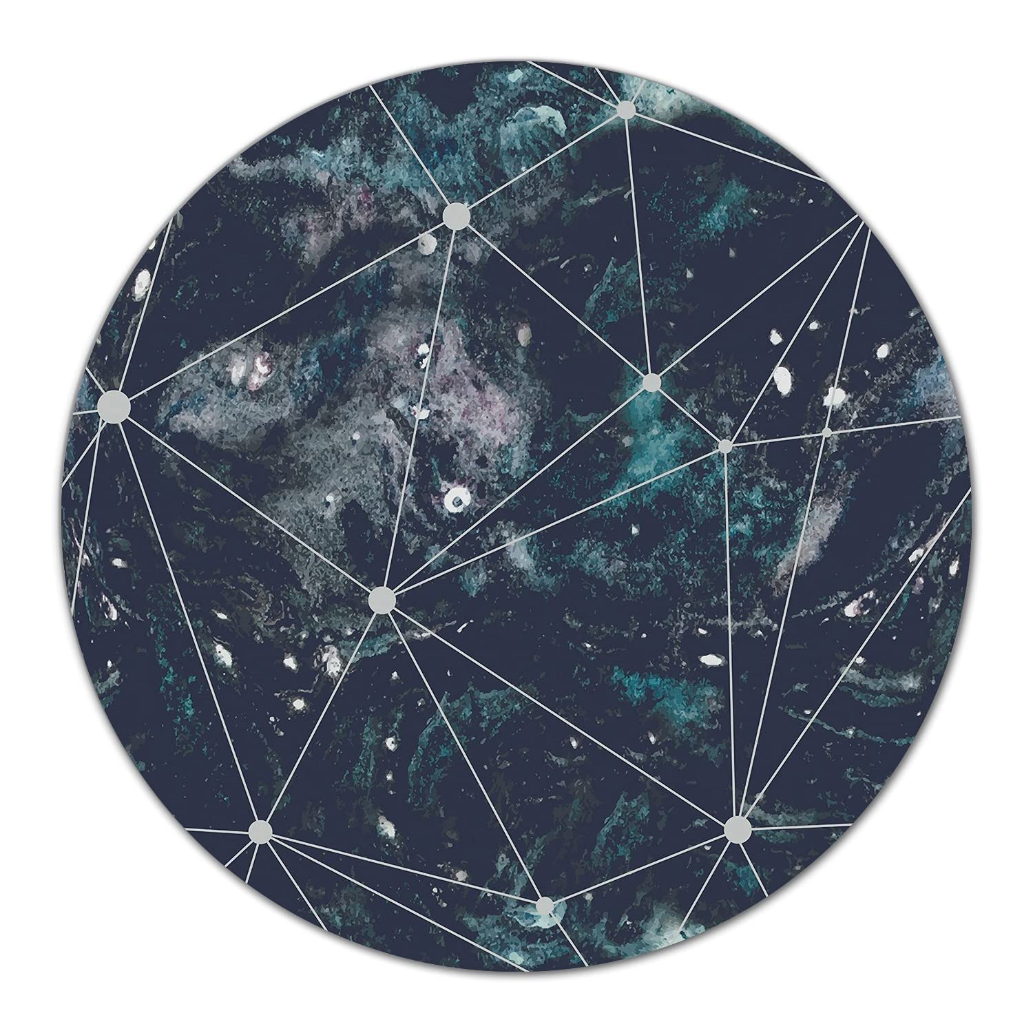 Coloray Glas Schneidebrett 40cm Herdabdeckplatte Servieren von Speisen Spritzschutz Glasabdeckplatte Gehärtetes Glas Induktionsherdabdeckung - Traumgeometischer Linien Nachthimmel