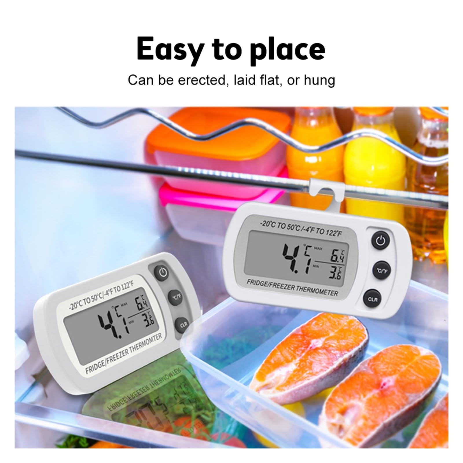 Thermomètre Domestique Et Hygromètre Numérique Multi-usage Chambre Sous-sol Stockage À Froid Réfrigérateur Précis Rapide Surveillance Temps Réel(White and Black)
