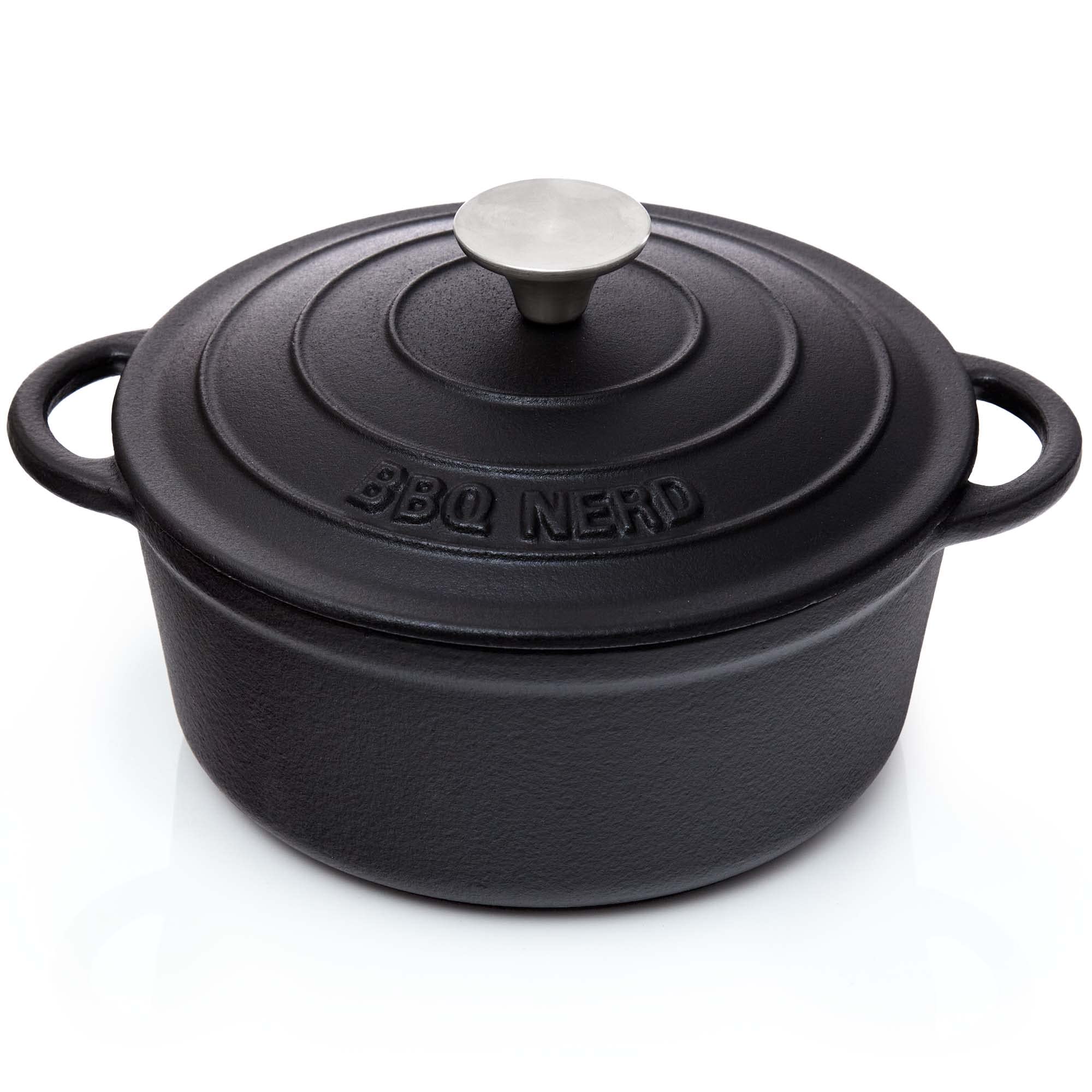Casserole avec Couvercle, Poignée Ergonomique, Style Traditionnel, Design épaissi, Marmite à Cuisson Lente en Fonte Résistante à la Chaleur pour Nouilles Barbecue (Diamètre 10CM