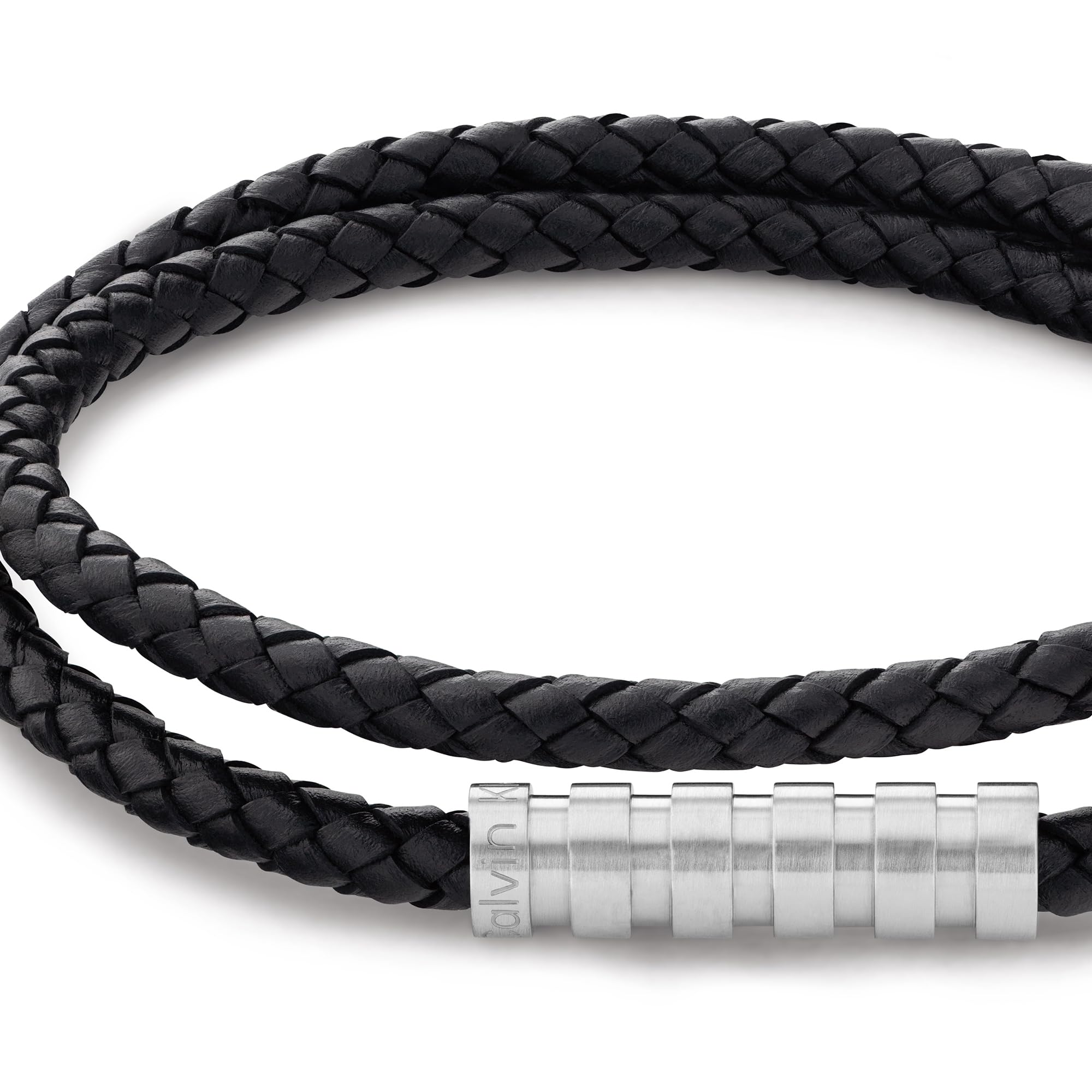 Calvin Klein Doppelt gewickeltes Lederarmbänder für Herren Kollektion WRAPPED & BRAIDED