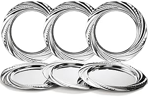 ZENFUN 6 Pack Silver Charger Plates: Illuminate Your Dining Table with Unparalleled Elegance