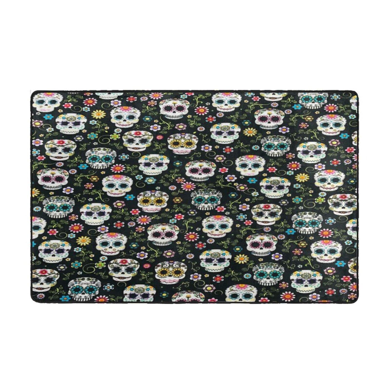 Tapis de couloir antidérapant et floral 152 x 99 cm pour salon confortable