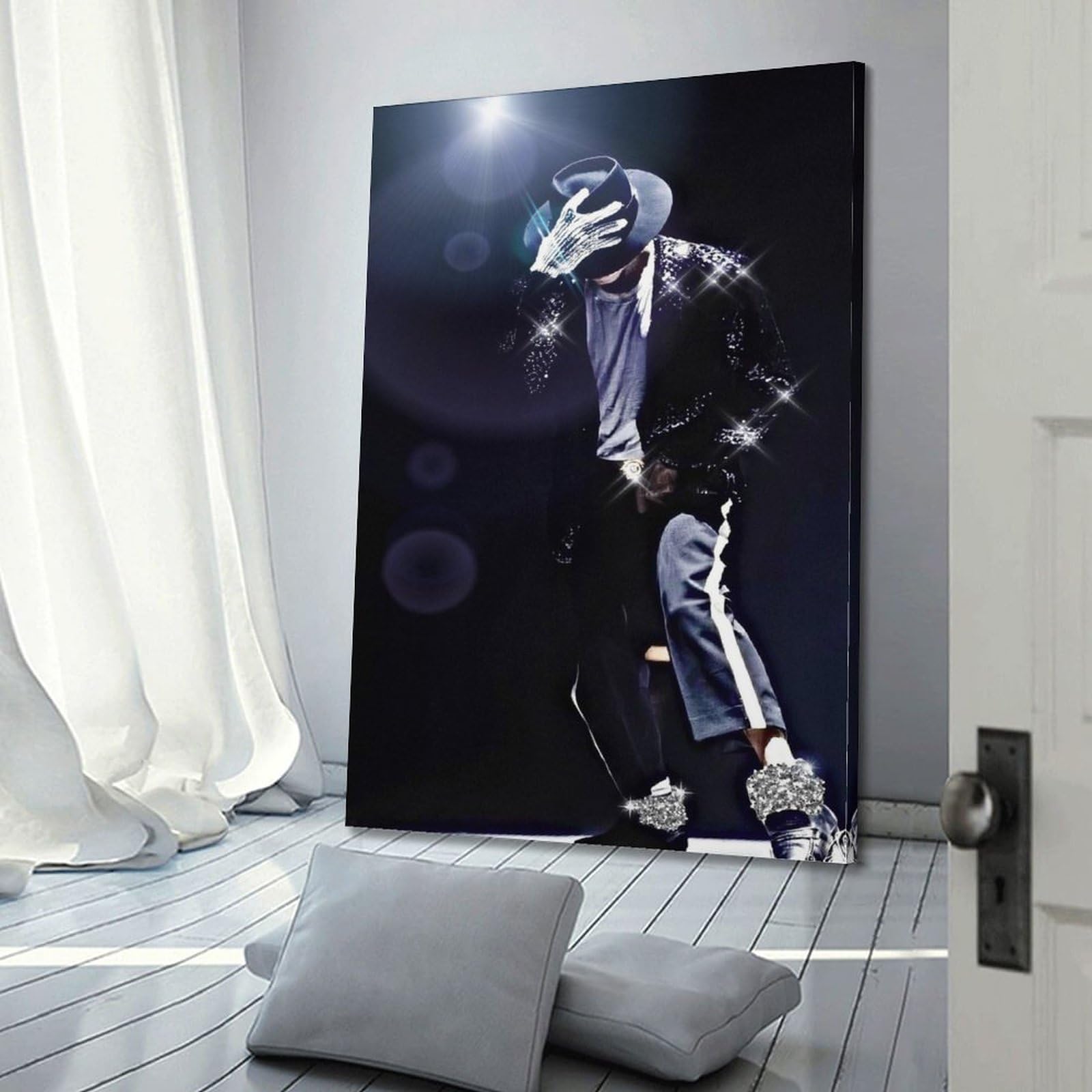 Poster Su Tela Michael Jackson Con Autografo - Quadro Artistico 30x45 Cm - Decorazione Murale Per Casa, Ufficio - Stampa Su Tela Alta Qualità