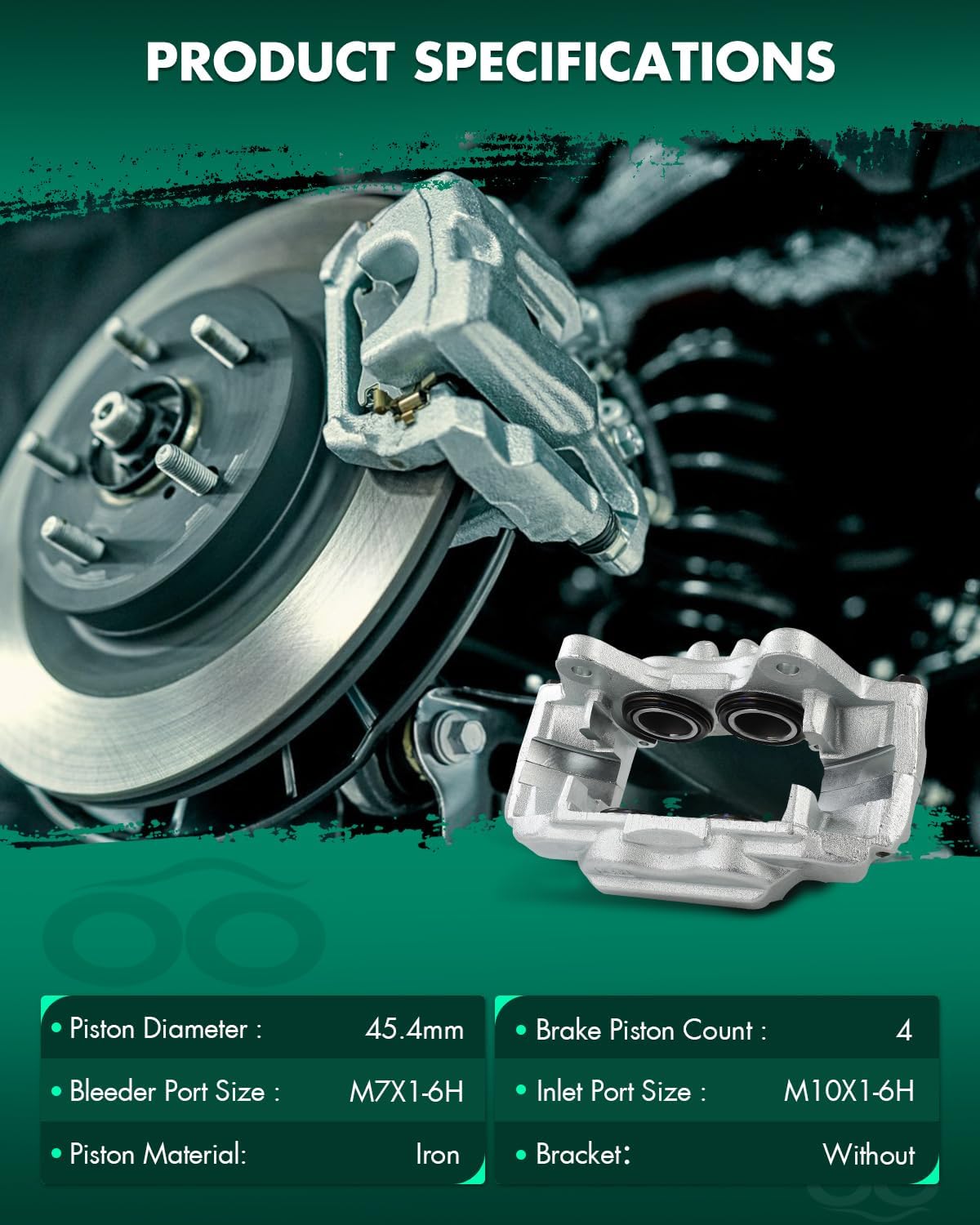 SCITOO 192766 Front Right Disc Brake Caliper Assembly Without Bracket For Lexus For GX470 2003-2009,For Toyota For 4Runner 2003-2009