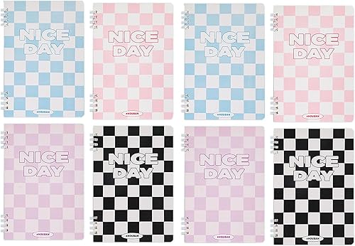 Miniatura 8 de Yansanido Juego de 4 cuadernos en espiral de tapa dura, 60 hojas (120 páginas) para escribir, suministros escolares y de trabajo (B5-013, 4