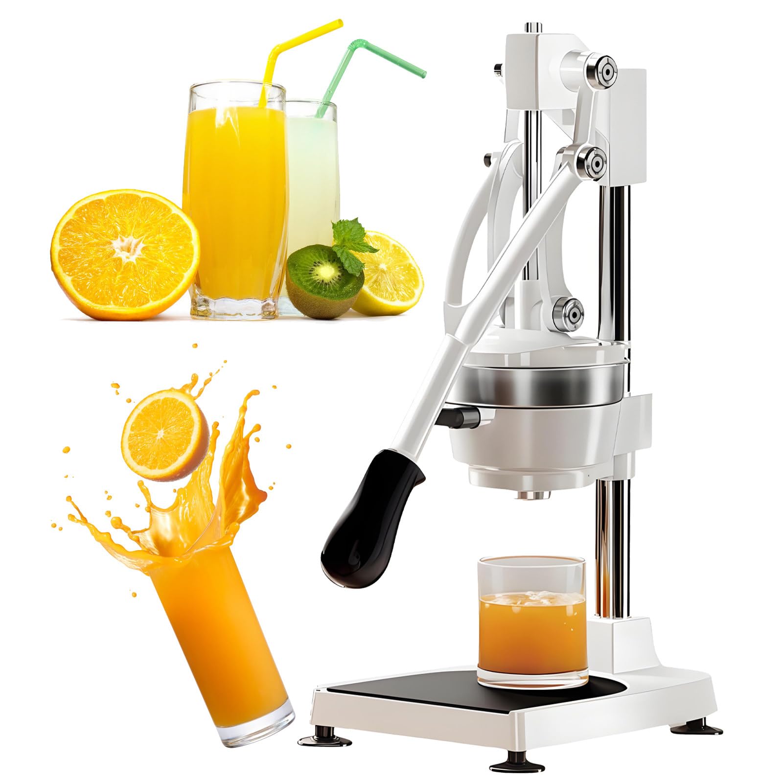 GSHSHOU Manual Orange Juicer Squeezer, Professional Safety Stainless Steel Hand Press Juicer for Citrus Orange Lemon Pomegranate,Easy to Clean
