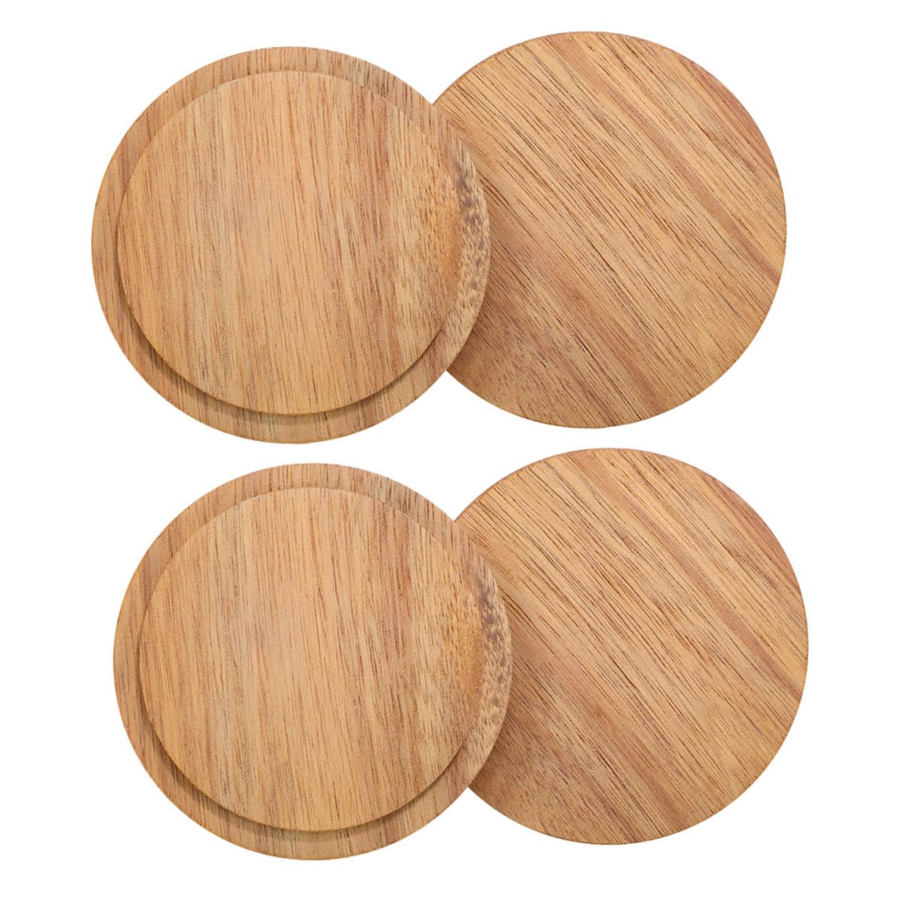 PRETYZOOM 5 Set Di Coperchi Di Ricambio Per Tazze Da Viaggio Con Coperchio in Legno Coperchi Per Tazze Da Caffè E Tè 4 Pezzi*5