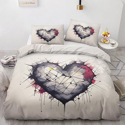 Miniatura 8 de zcwl Funda de edredón de anime tamaño matrimonial  Juego de ropa de cama de cerezo japonés  3 piezas  Funda de edredón con patrón de microfibra