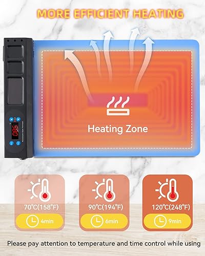 Miniatura 3 de Almohadilla térmica con luz LED incorporada, máquina separadora de pantalla LCD de placa de calor rápido para reparación de iPad, herramienta de