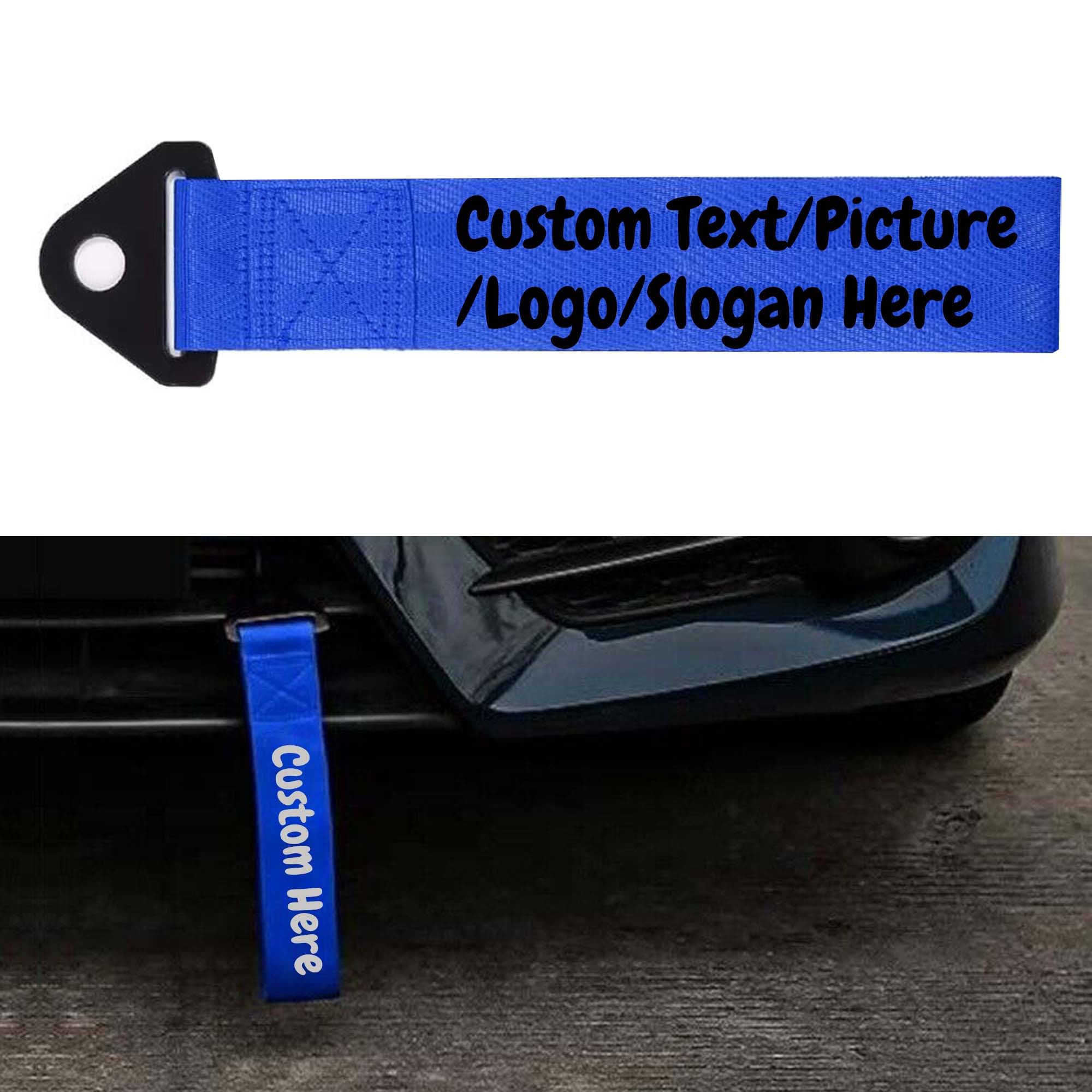 Personalize Tow Strap, Custom Car Decorative Trailer Tow Strap, Car Modification Sports Trailer Belt, Rope Trailer Hook Fit for Decorative
