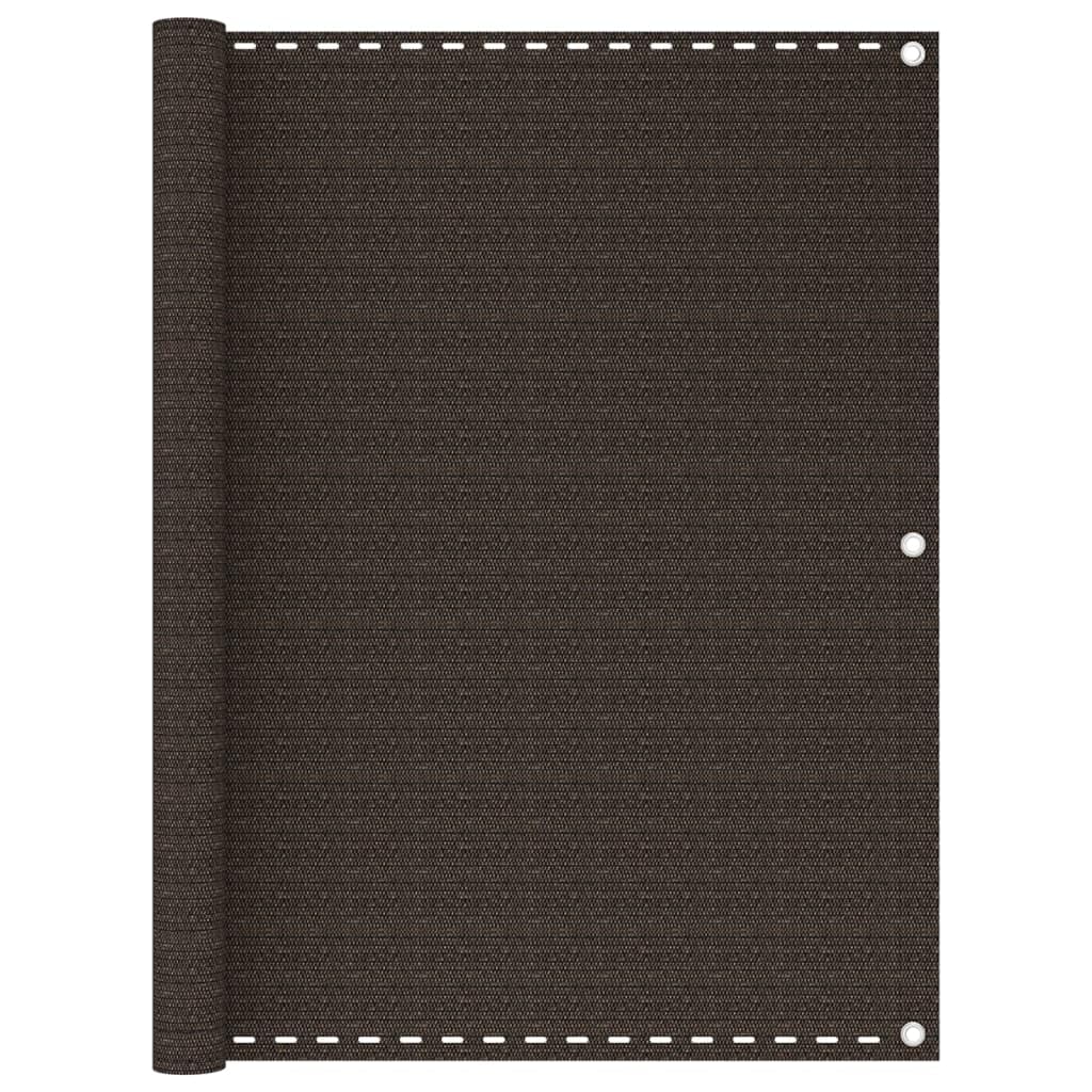 Telo Frangivista da Balcone in HDPE, Privacy, Marrone, 120x400 cm