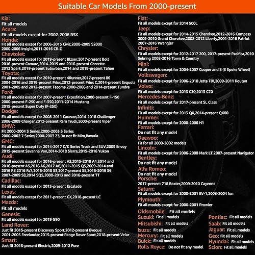 Miniatura 7 de Valleycomfy - Funda para volante de automóvil para mujer, diseño brillante de diamante, ajuste universal, 15.0pulgadas