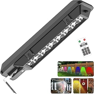 Solar Flag Pole Light, Sign Lights for House Mailbox Number Outdoor with Colorful Light Remote Control Waterproof, Address Sign Lights for Real Estate Agents Lease Coming Soon Signage