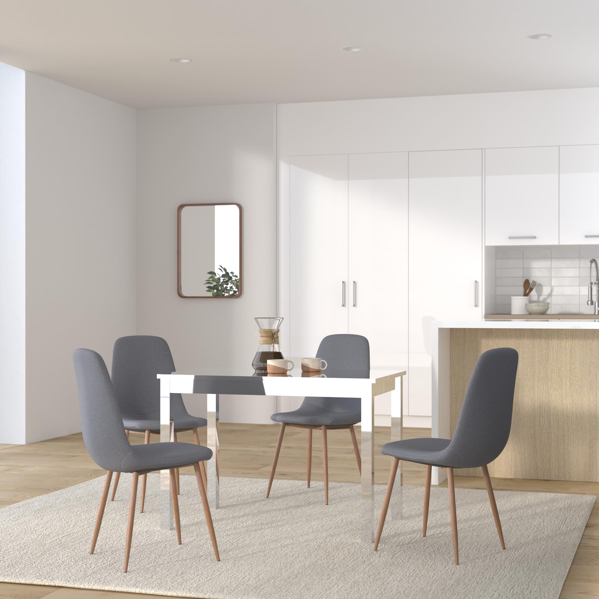 ASTIMESA Mesa de Cocina Fija Blanco 100x60 cms