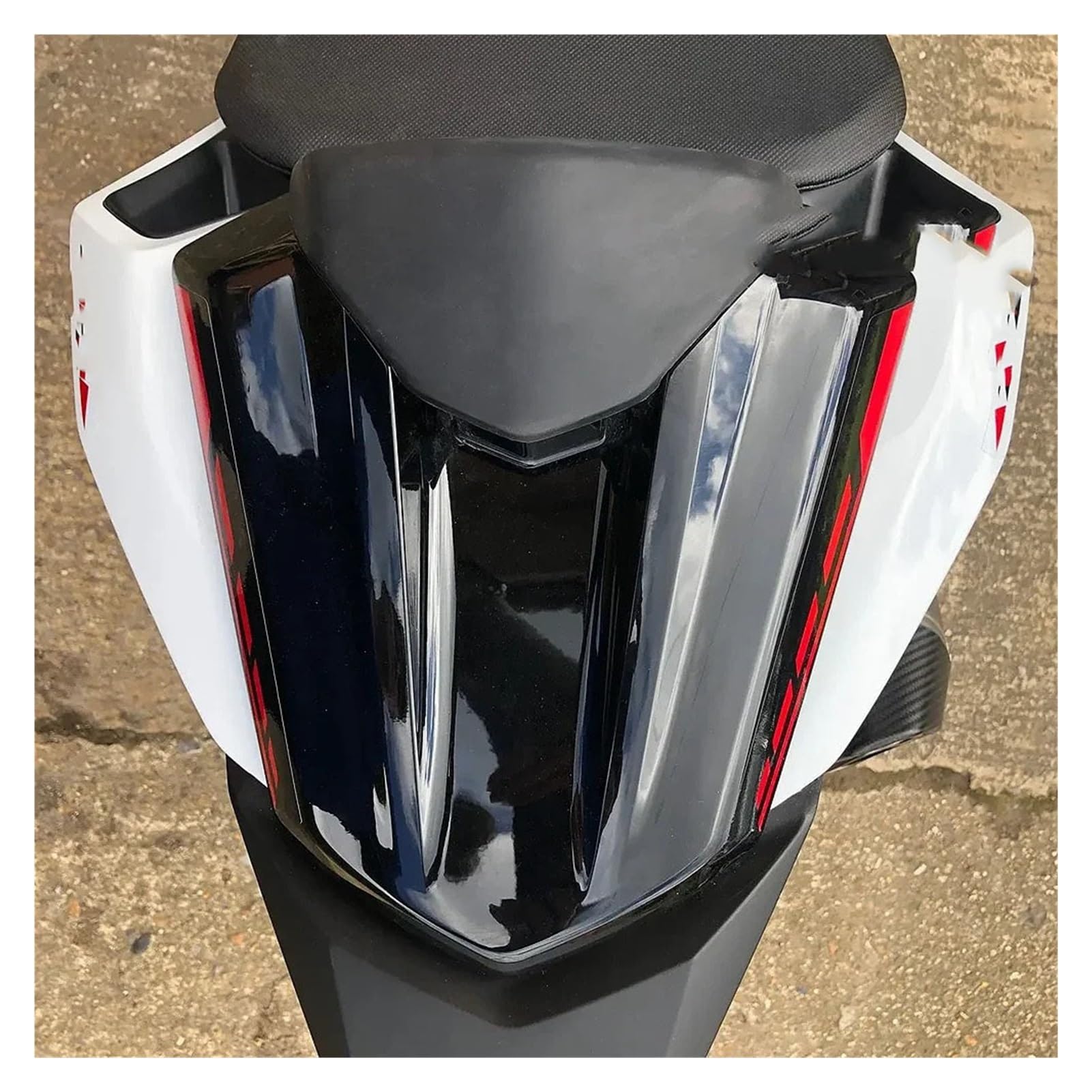 Motorradzubehör kompatibel mit Honda CB 750 Hornet 2023 2024: Soziussitzabdeckung, Heckverkleidung aus Kohlefaser(Matte Black Yellow)
