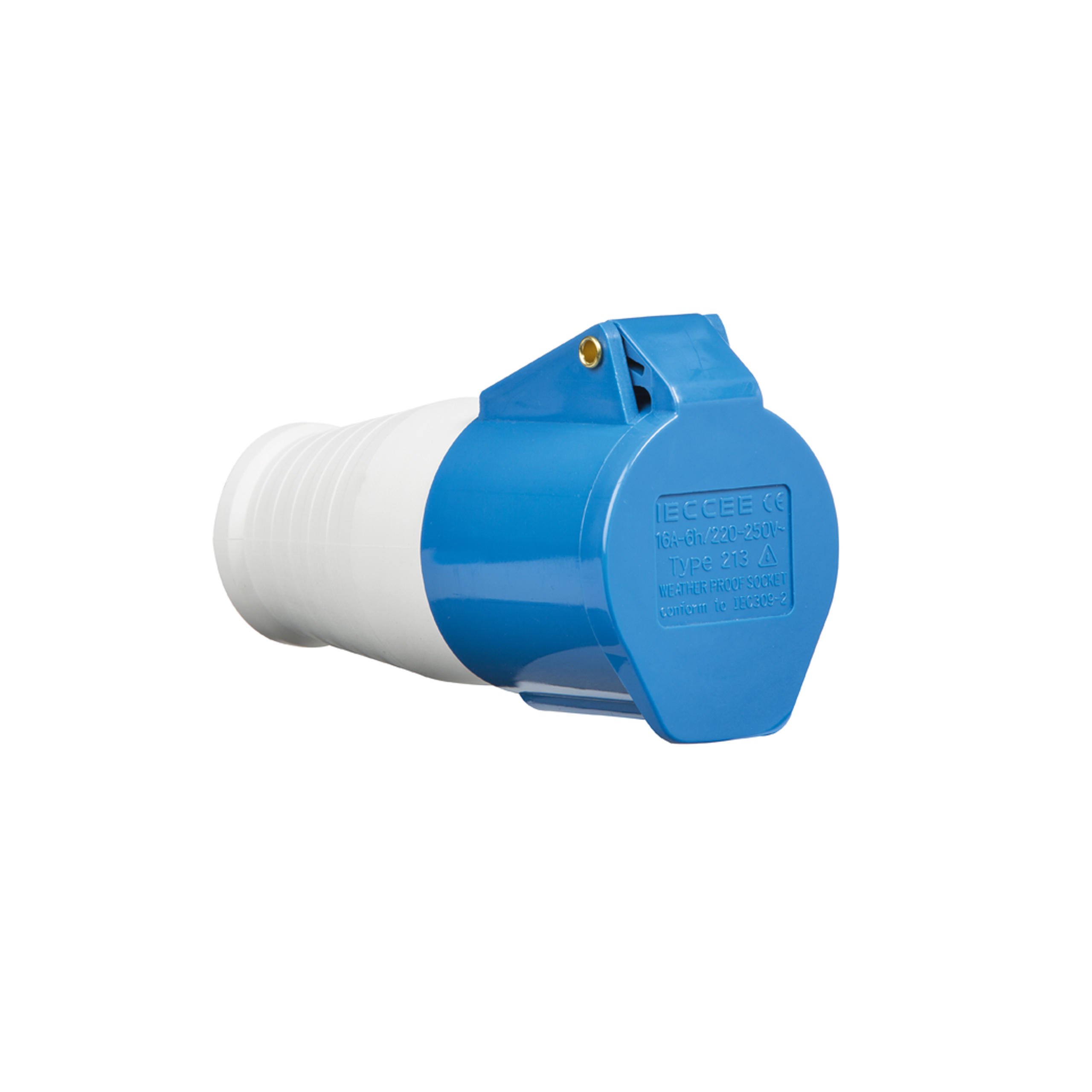 Knightsbridge 240V IP44 32A Connector 2P+E, Blue