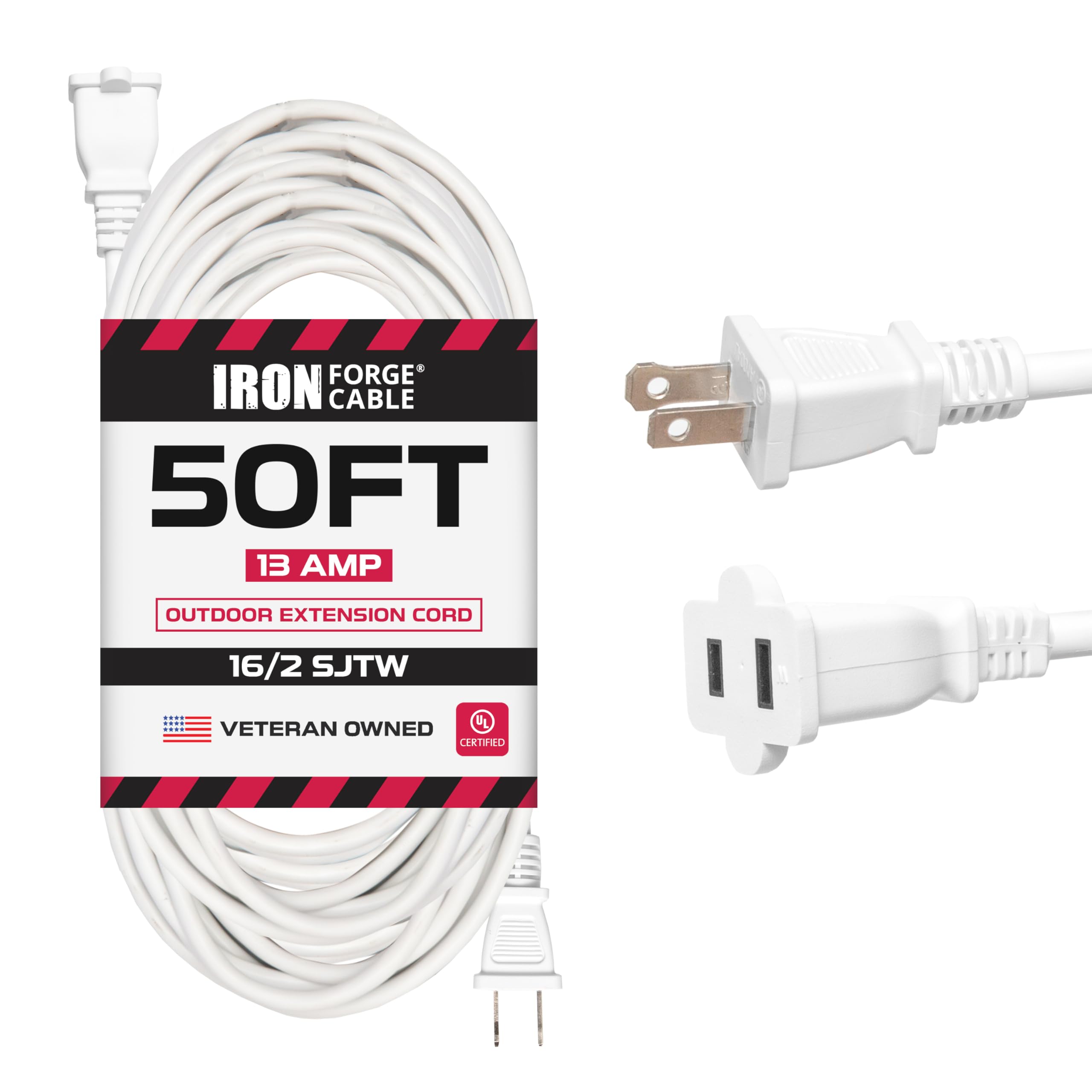 Iron Forge Cable 50ft 2 Prong Extension Cord
