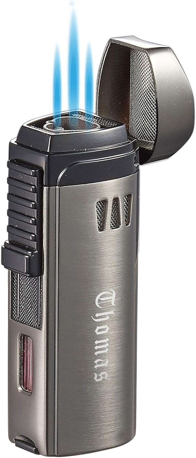 Personalized Visol Denali Triple Torch Cigar Lighter with Free Laser Engraving (Shipped Without Butane)