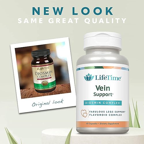 Vista 2 de LifeTime Suplemento de complejo flavonoide de diosmina de apoyo venoso - Gorras para hombres y mujeres, circulación y soporte del sistema vascular