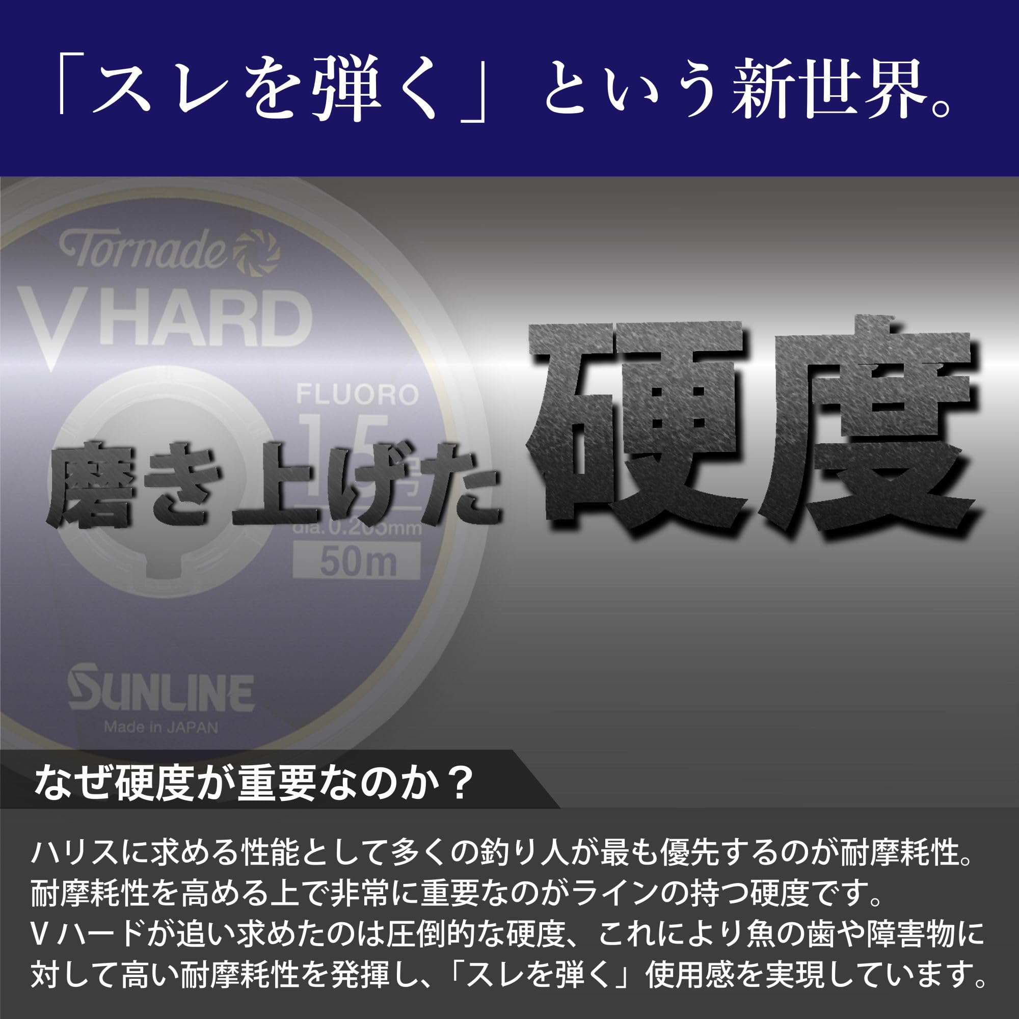 Amazon.co.jp: サンライン(SUNLINE) トルネードVハード 50m巻単品 0.6